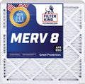 Filter King 9.5x24.5x1a Air Filter | 3-PACK | MERV 8 HVAC Pleated A/C Furnace Filters | MADE IN USA | Actual Size: 9.5 x 24.5 x .75"