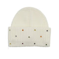 Kate Spade New York Accessories Beanie Women's Rainbow Embellished Beanie Cream One Size