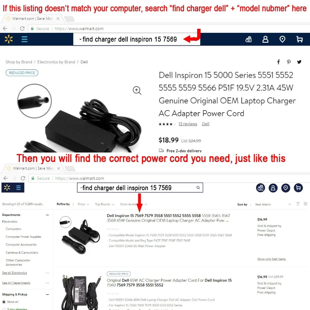 Alienware 15 R2 (P42F) 15 R3 (P69F) 15 R4 (P69F) 17 (P18E) 17 Area-51m (P38E) 17 R3 (P43F) Laptop Charger AC Adapter Power Cord 19.5V 12.3A
