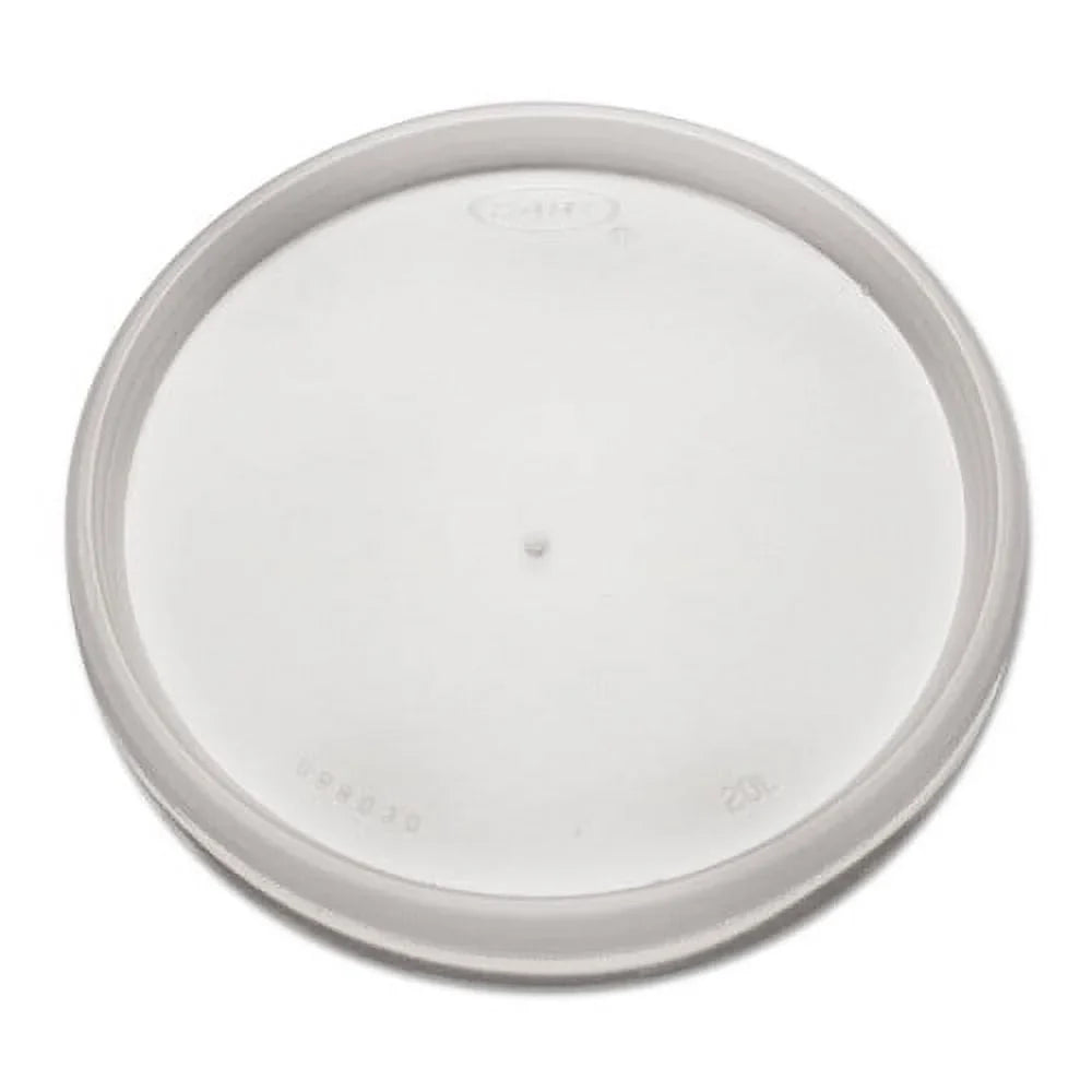 Dart Plastic Lids for Foam Cups, Bowls and Containers, FLatitude, Vented, Fits 6-32 oz, Translucent, 100/Pack, 10 Packs/Carton