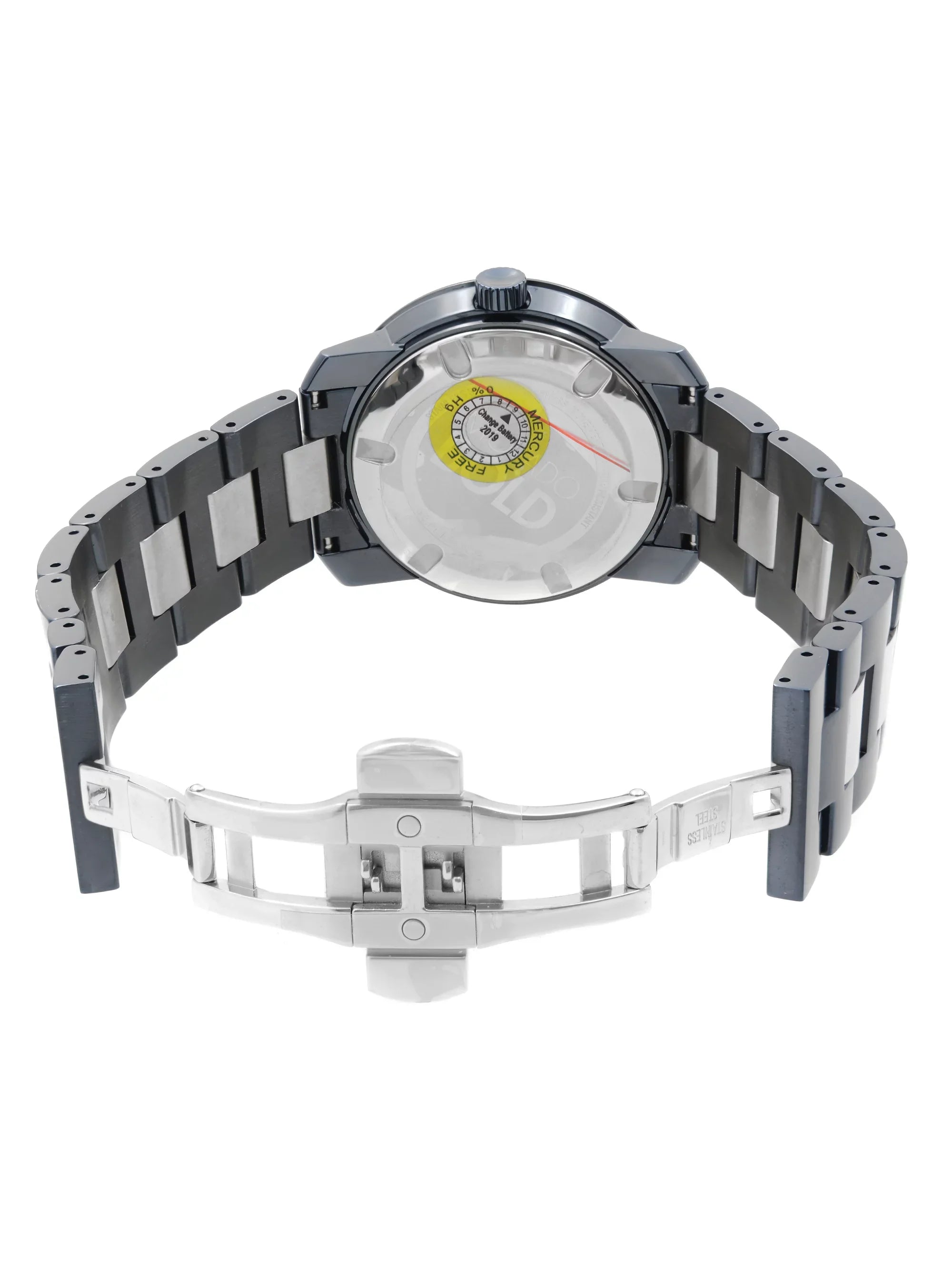 Movado Bold 42.5mm Blue Ion PLatitudeed Stainless Steel Quartz Mens Watch 3600422