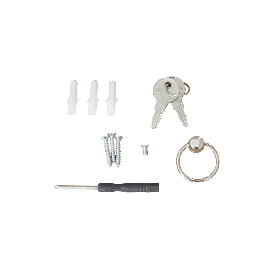 EQCOTWEA Key Cabinet 100 Hooks Lock Box Wall Mount Key Organizer Beige