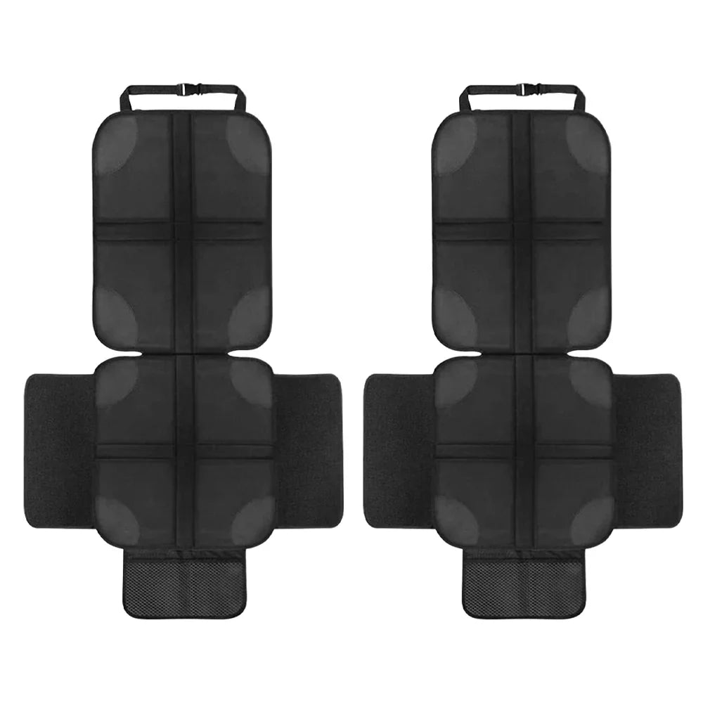 2Pack Car Seat Protector Protect Child Seats with Thickest Padding and Non-Slip Backing Mesh Pockets for Baby and Pet
