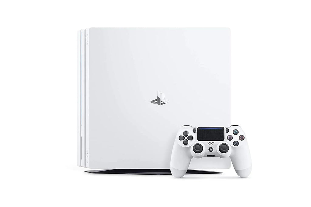 PlayStation 4 Pro 1TB Only White Gaming Console with Gaming Head Set BOLT AXTION Bundle Like New