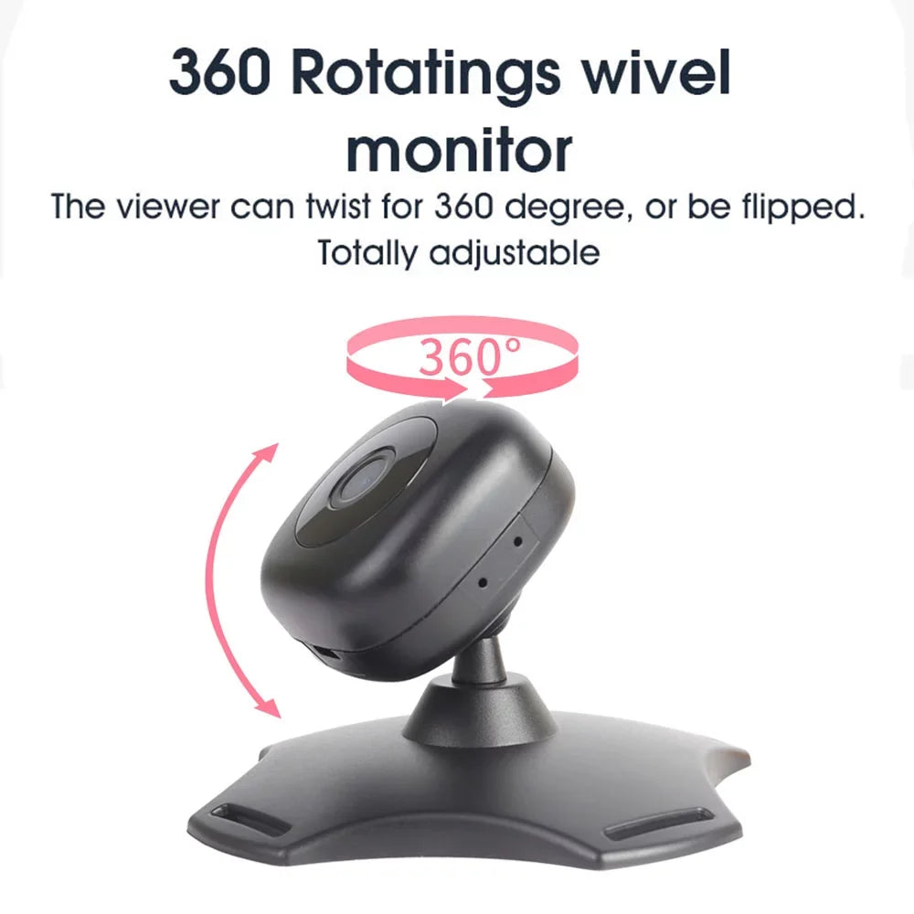 Tomshoo WiFi Baby Car Monitor Camera, 360° Rotation Night Vision USB Powered Baby Car Mirror