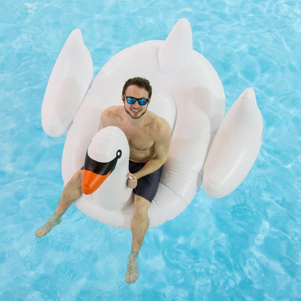 4-Pack Swimline Giant InfLatitudeable Ride-On 75-Inch Swan Floats | 4 x 90621