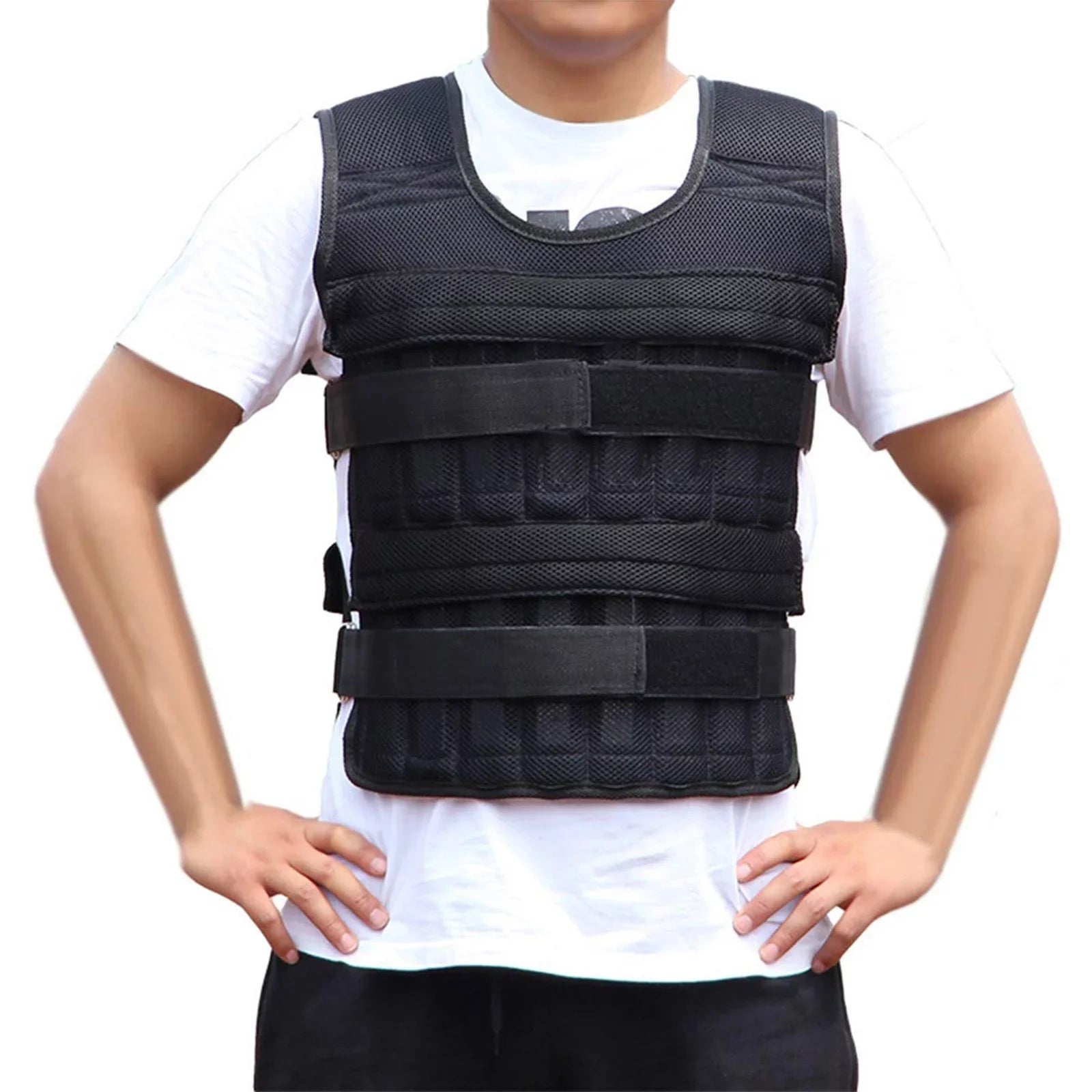 ZiSUGP Adjustable Weighted Vest Men Women Sport Weighted Vest Workout Equipment Body Weight Vest for Adult Exercise Strength Training Fitness ( Weight PLatitudees Not Included )