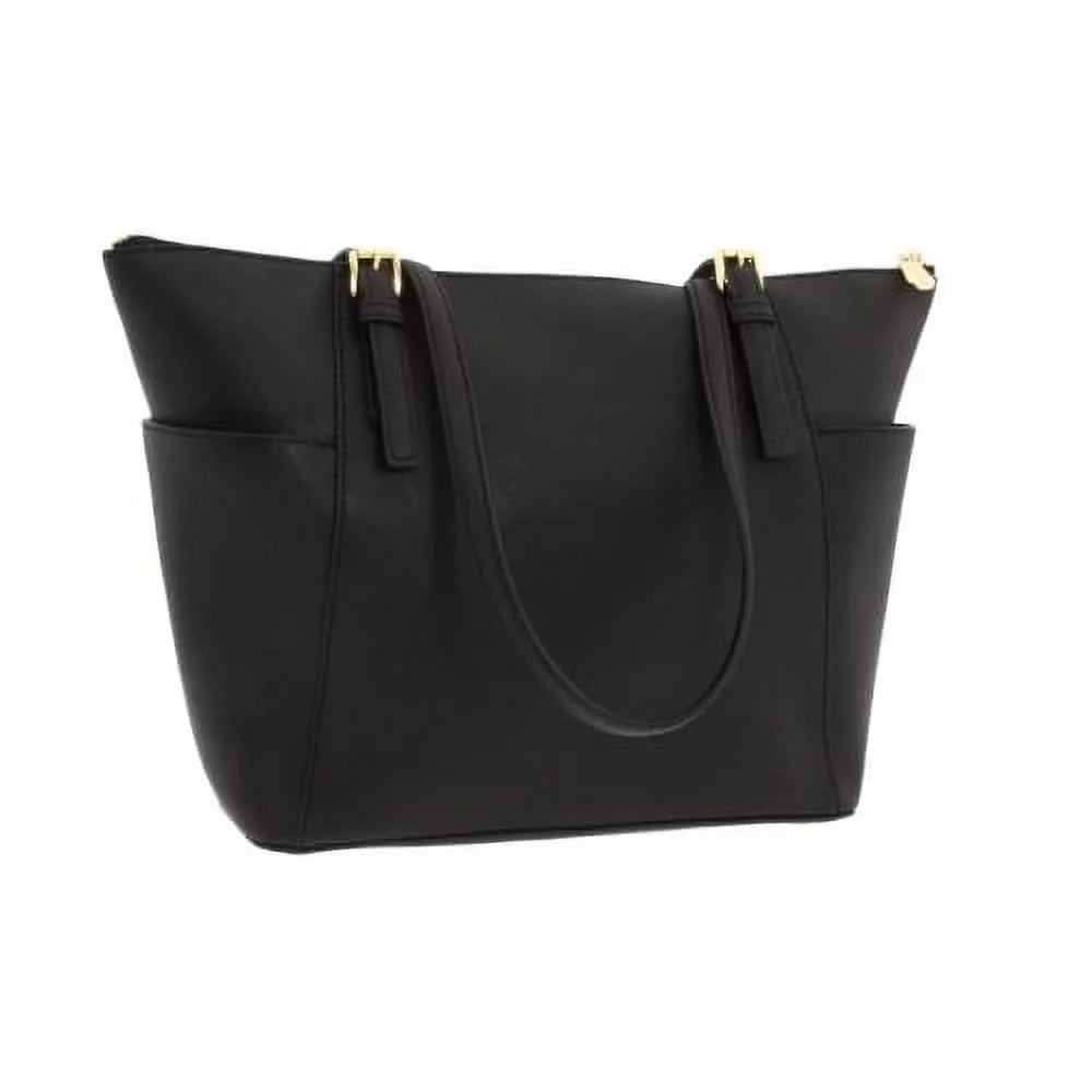 MICHAEL Michael Kors Jet Set Travel Med. Top Zip Saffiano Tote - Black - 30F2GTTT8L-001