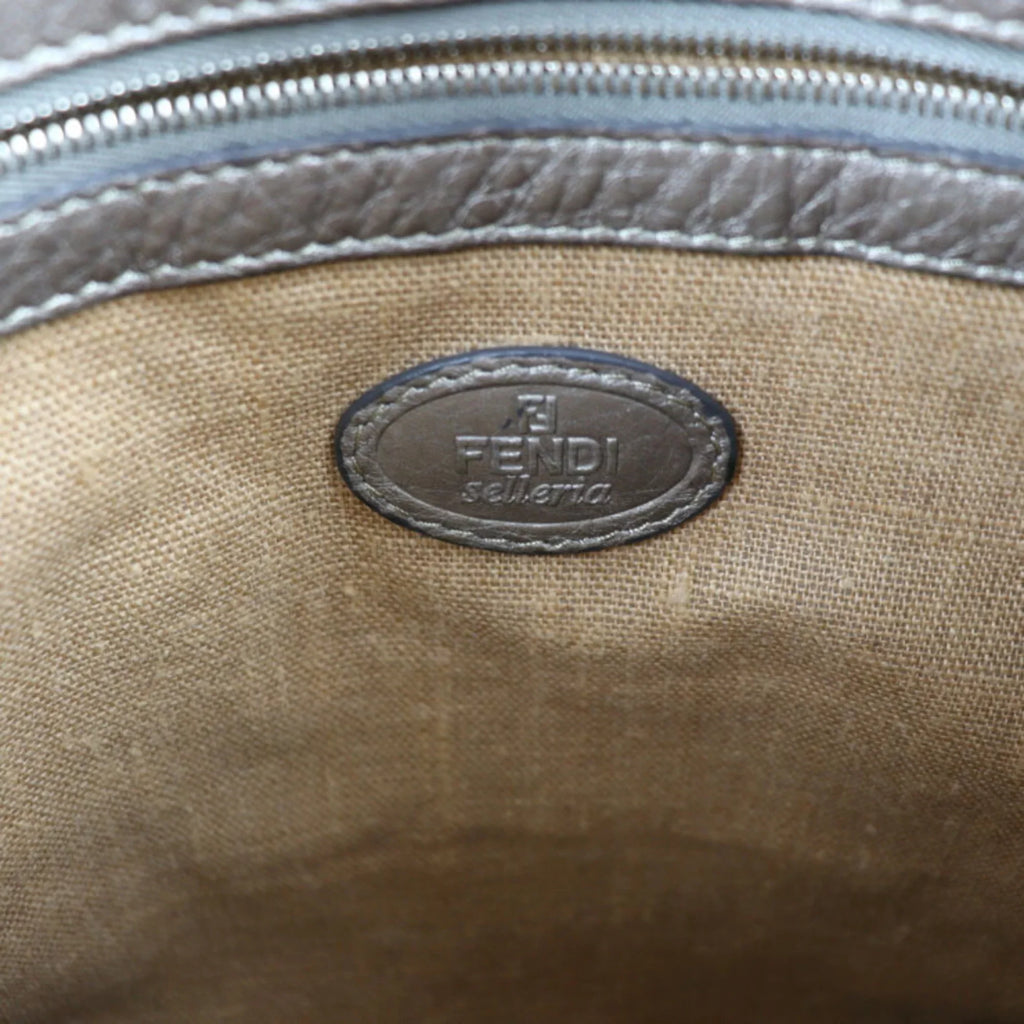 Pre-Owned FENDI Fendi Selleria Shoulder Bag 8BT109 Leather Bronze Silver Metal Fittings Diagonal Hanging (Good)