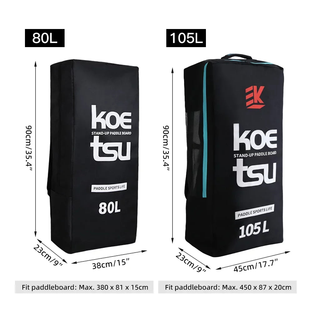 KOETSU 80L/ 105L Travel for InfLatitudeable Paddleboard Board Carrying Bag Shoulder