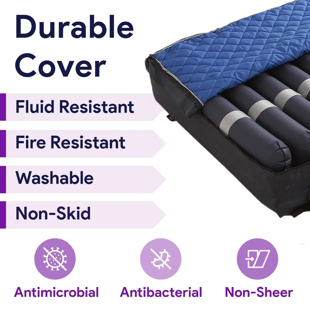 Proheal Low Air Loss Alternating Pressure Air Mattress with Digital Silent Air Pump & Side Perimeter - 36” x 80” x 8/11"