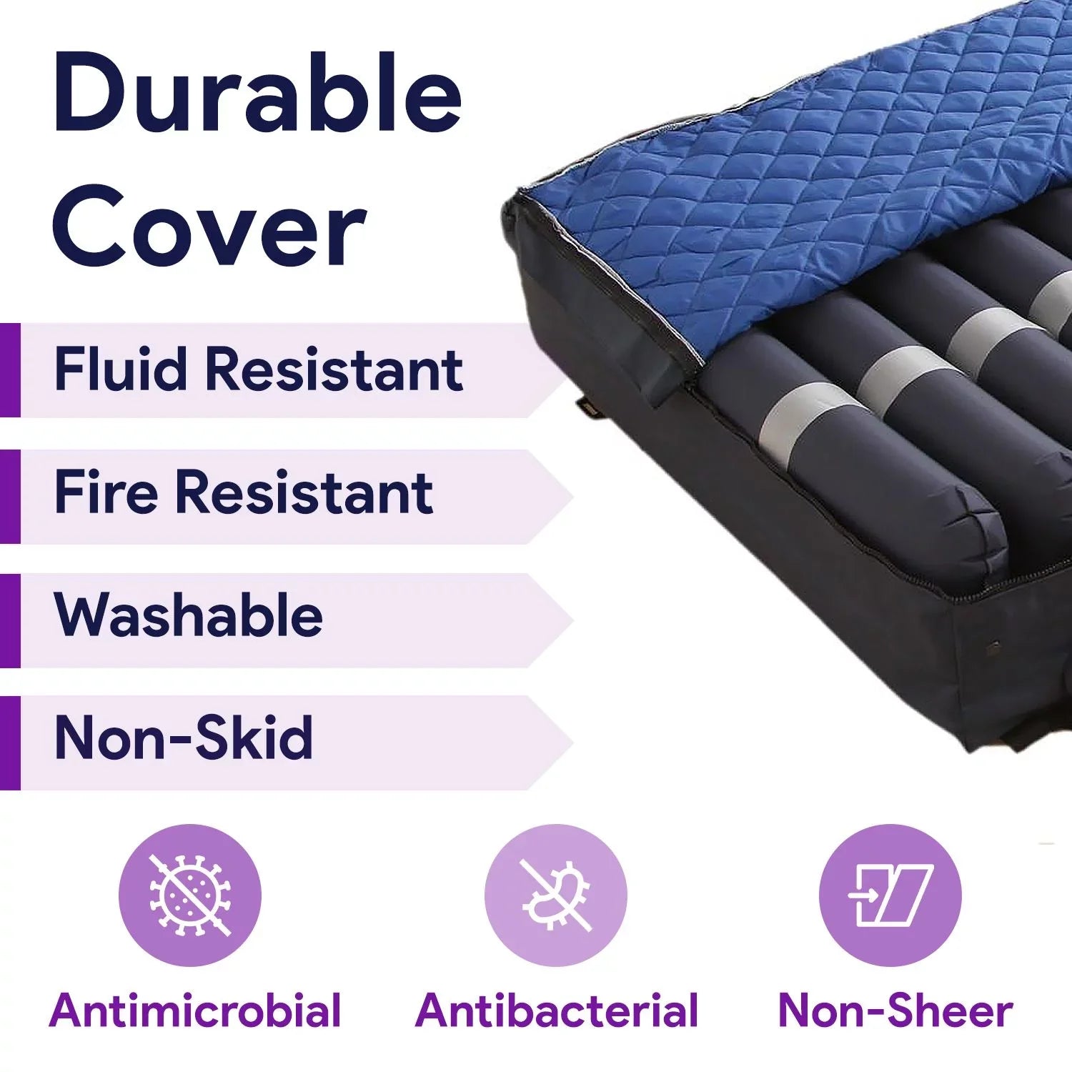 Proheal Low Air Loss Alternating Pressure Air Mattress with Digital Silent Air Pump & Side Perimeter - 36” x 80” x 8/11"