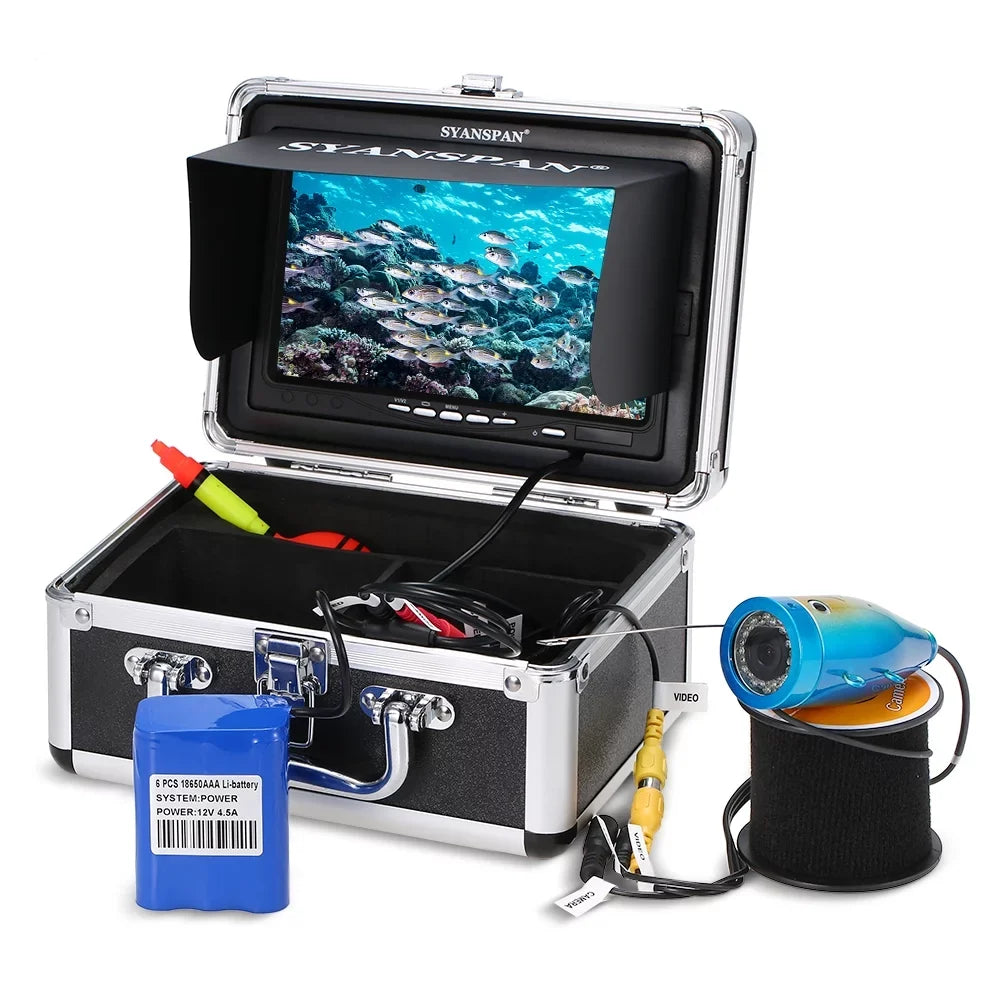 SYANSPAN Fishing Camera,1000tvl Waterproof Camera Inch1000tvl Infrared Ir Leds1000tvl Waterproof Camera Kit 24pcs Ice Lake Boat Fish Ice Lake 7" InchIr Leds Fish Huiop Koeb