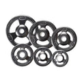 York Barbell  Grip Steel Composite Olympic Iron PLatitudee, Black - 25 lbs