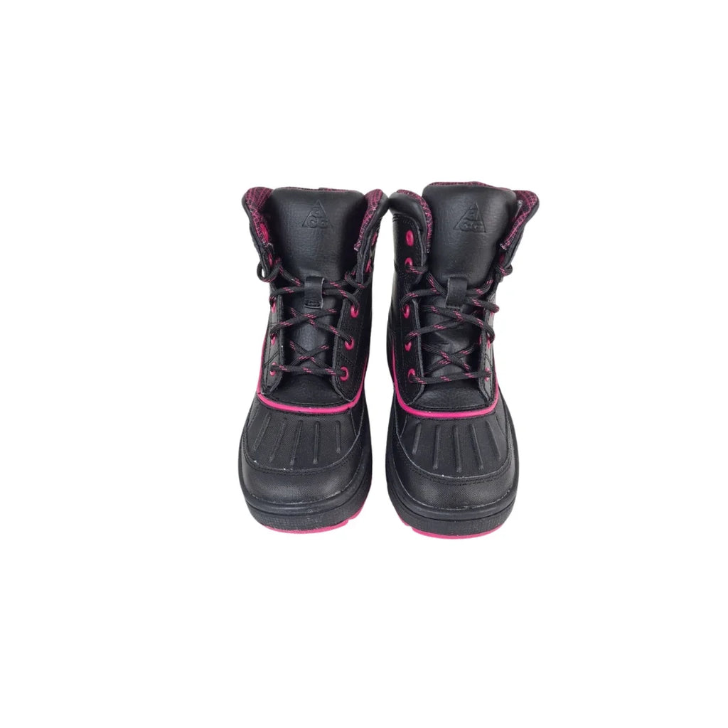 Nike ACG Woodside 2 Little Girl's Winter Boots 524877 001 Black Pink Size 12.5
