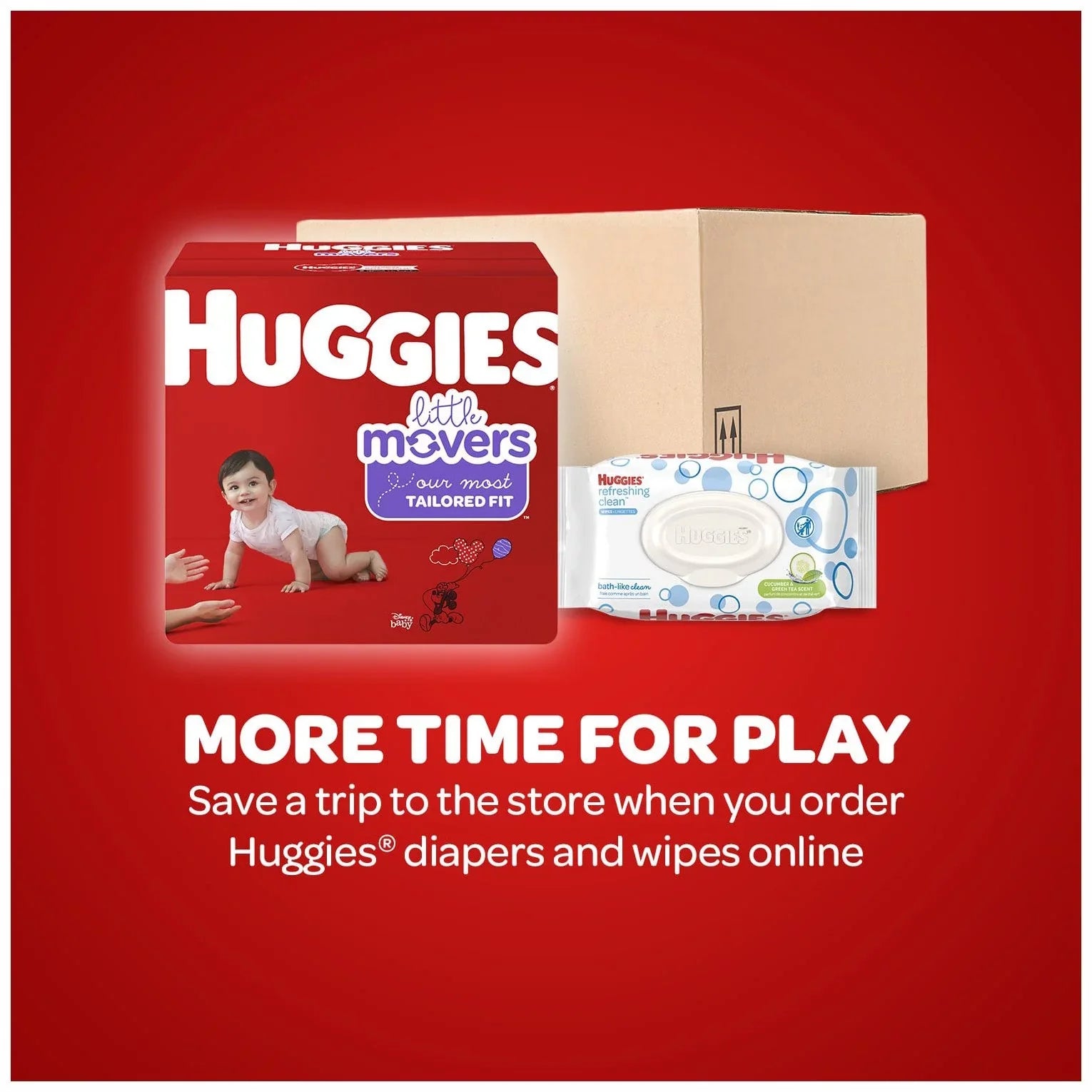 Huggies Little Movers Baby Diapers, Size 4, 104 Ct, Giant Pack