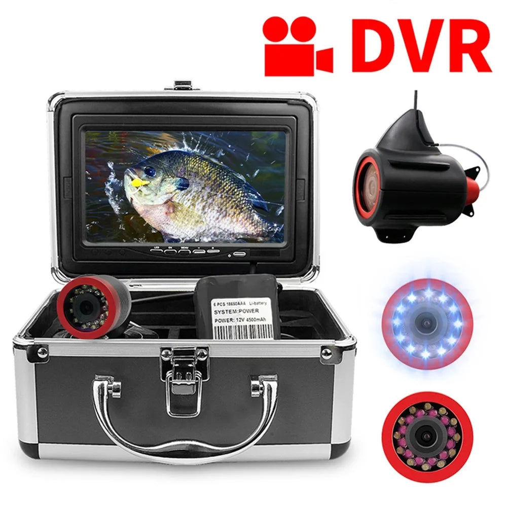 Erchang 7 Inch DVR Underwater Fishing Camera Portable Video Fish Finder for Lake Sea Fishing, Long Battery , Capture Every Moment Underwater
