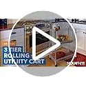 Mount-It! Mesh Wire Rolling Cart | 3-Tier Multi-Function Metal Trolley for Kitchen Storage and Organization | Heavy-Duty Storage Cart with Wheels and Handle | Silver