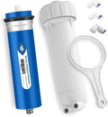 Reverse Osmosis Housing 3012 with 400GPD RO Membrane Water Filter Cartridge, with 1/4" Quick Connector, 3/8" Fitting, Wrench Set