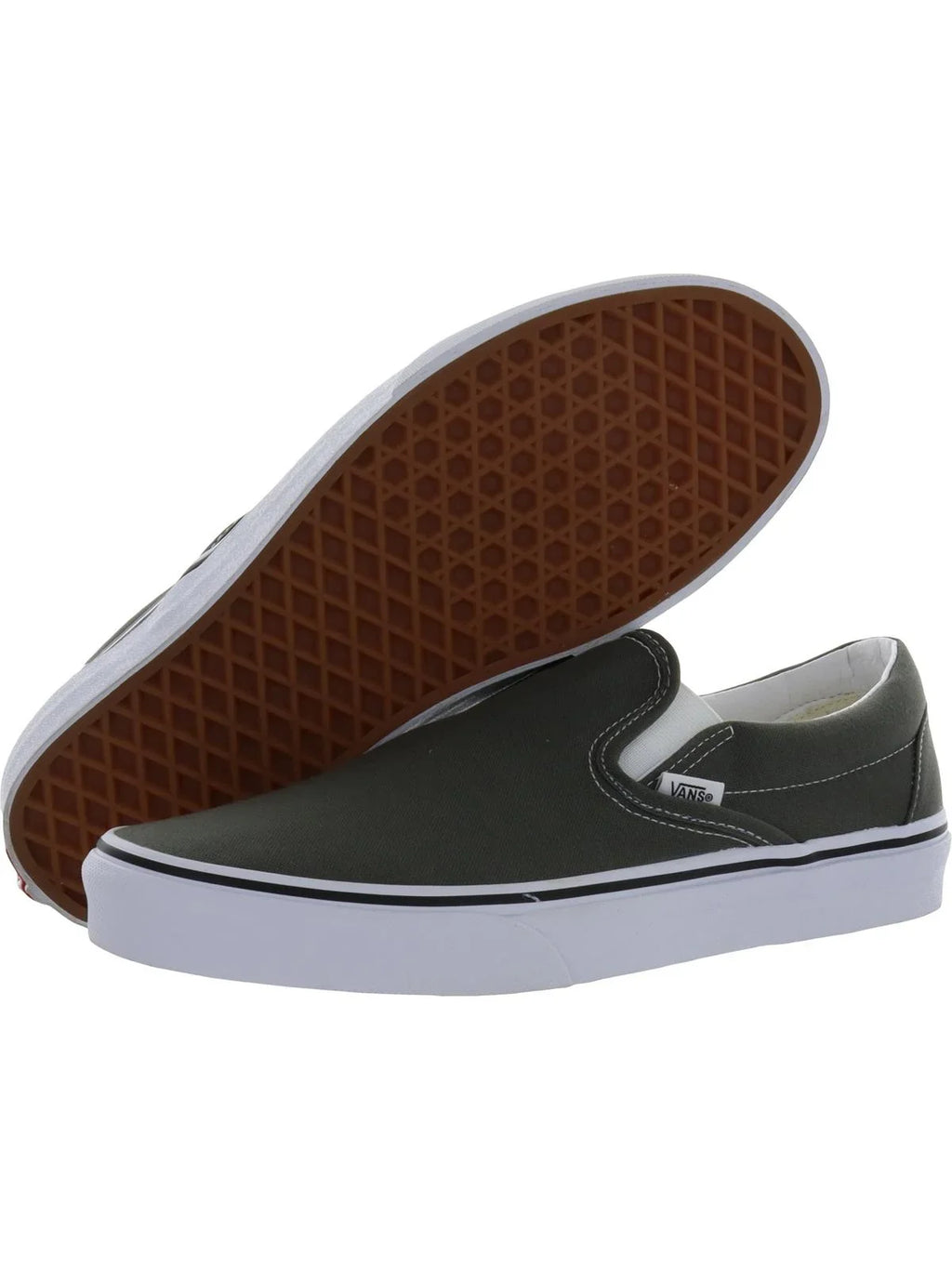Vans Mens Classic Canvas Slip On Sneakers