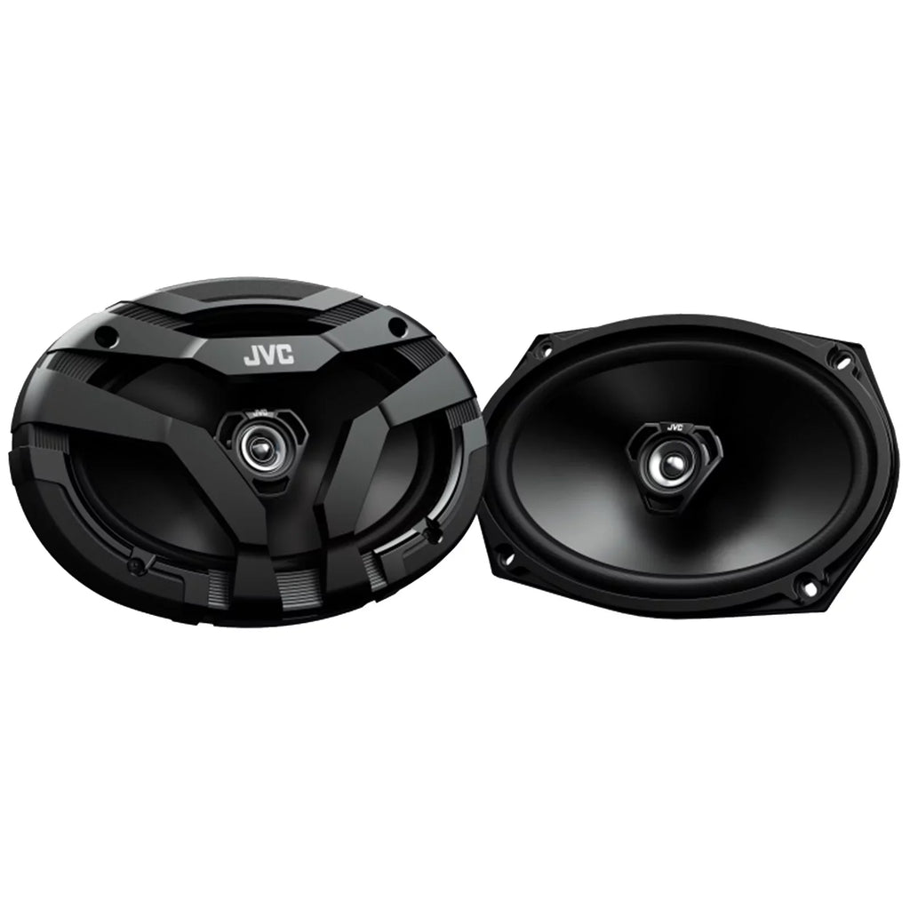JVC KW-V960BW Double DIN AM/FM Radio Dual USB Bluetooth CD/DVD Player Car Receiver Bundle Combo with 2x 6.5" 2-Way Coaxial 300W Car Audio Speakers, 2x 6x9" 400W Vehicle Speakers, 16G Speaker Wire