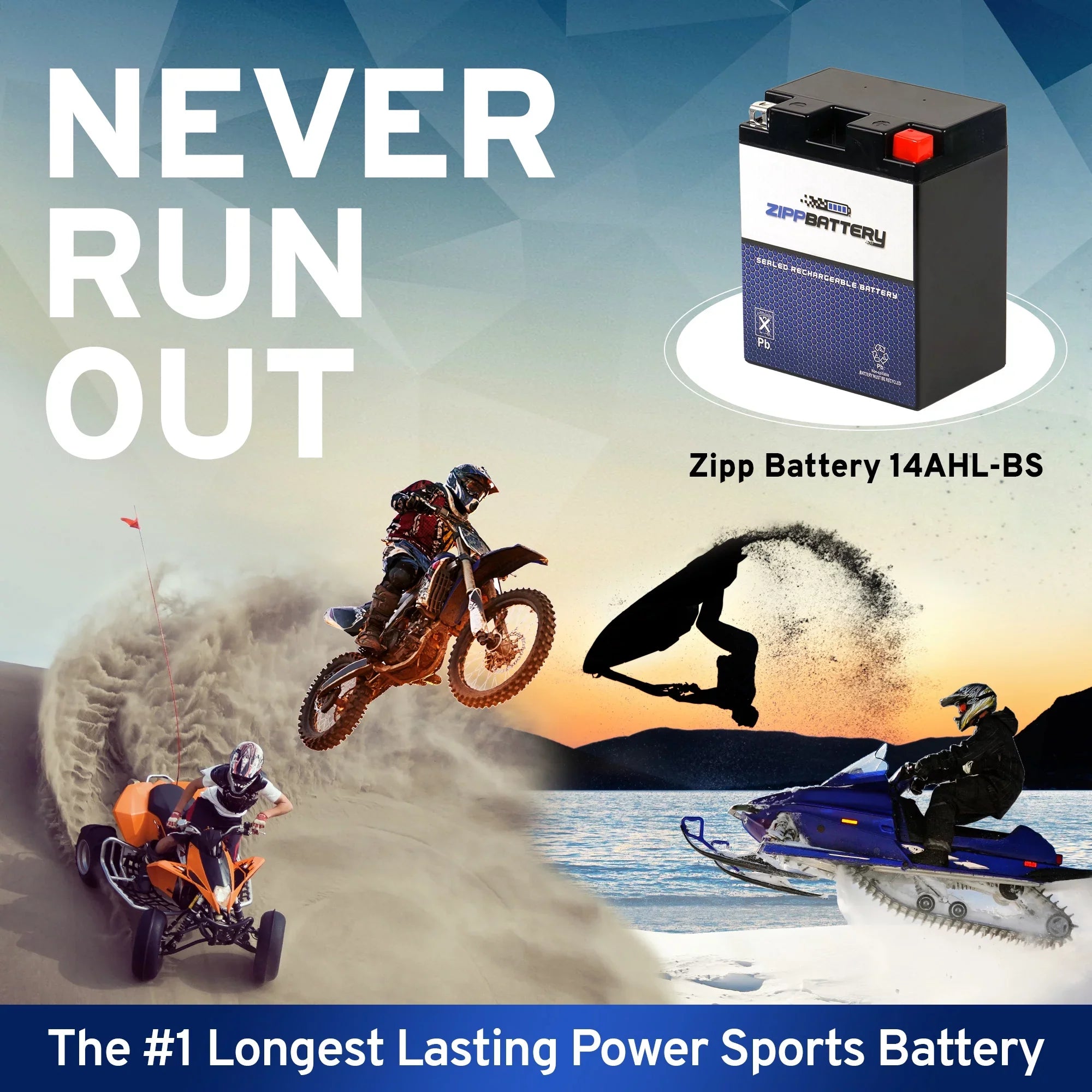 Zipp Battery YTX14AHL-BS (14AHL-BS 12 Volt,12 Ah, 210 CCA) Motorcycle Battery for Suzuki 750cc Gsx-r750 1987
