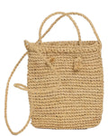 Hat Attack Harmony Mini Raffia Bag, Brown