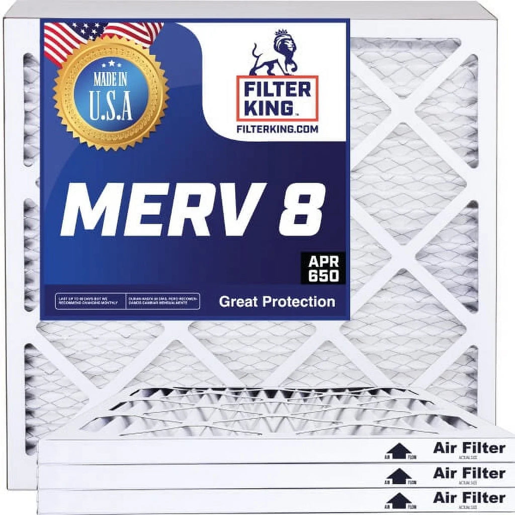 Filter King 10.5x53.5x1 Air Filter | 4-PACK | MERV 8 HVAC Pleated A/C Furnace Filters | MADE IN USA | Actual Size: 10.5 x 53.5 x .75"