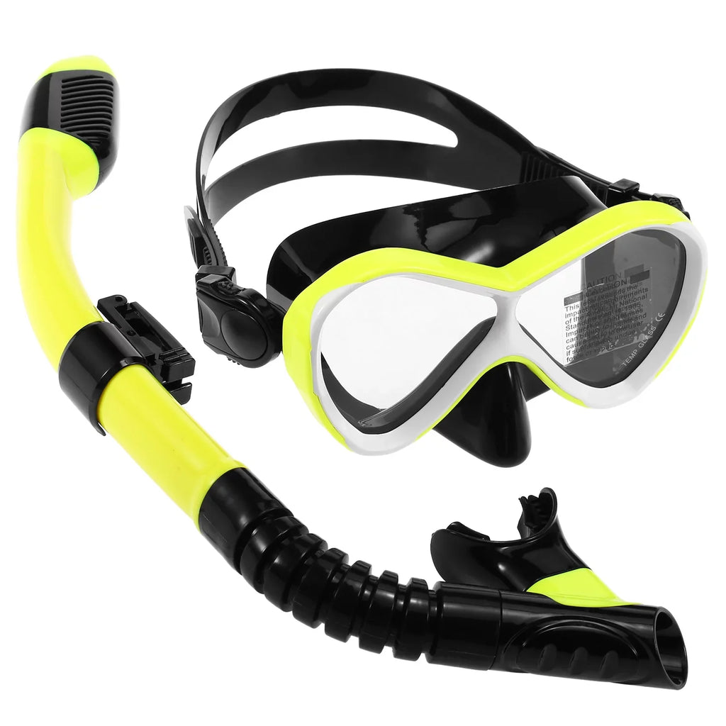 ammoon Snorkel Tube for Kids Professional Swimming Goggles with  Snorkel Set for Clear Underwater Vision