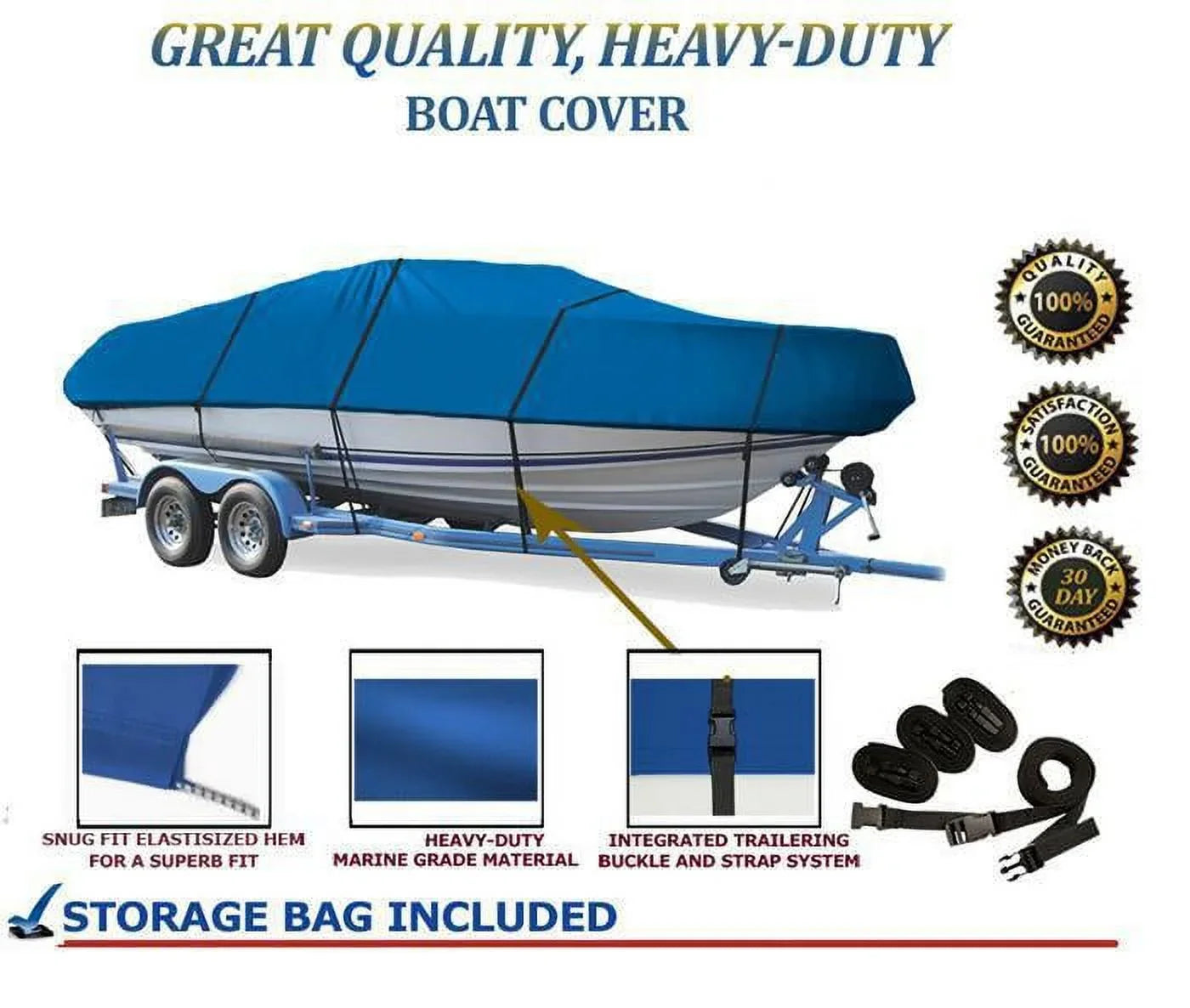 BLUE, GREAT QUALITY BOAT COVER Compatible for SEA DOO WAKE JET DRIVE 230 2007 2008