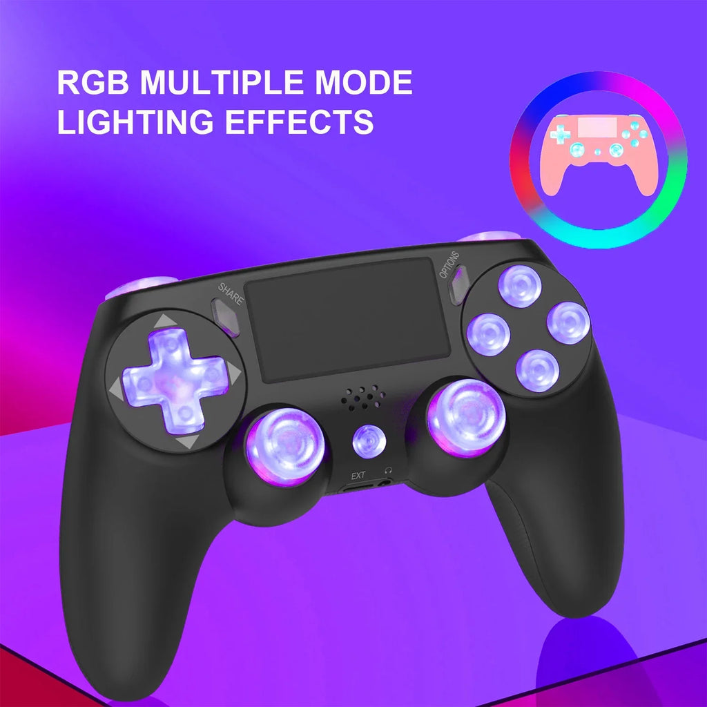 SPBPQY Wireless Controller Game Joystick Controller for PS4/ Slim/Pro,Compatible with PS4 Console-Black