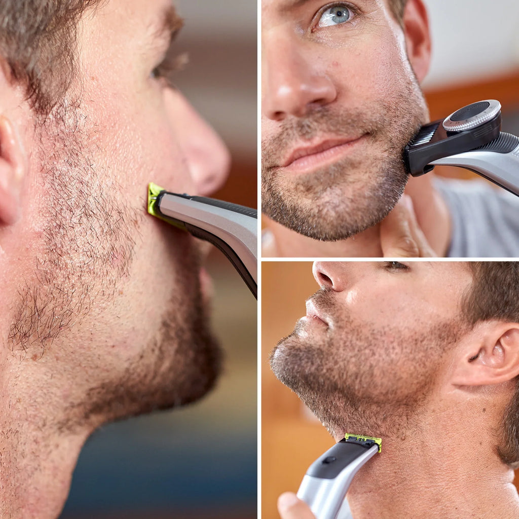 Philips Norelco Oneblade Pro Hybrid Electric Trimmer and Shaver, QP6520/70 (14 Length Comb)