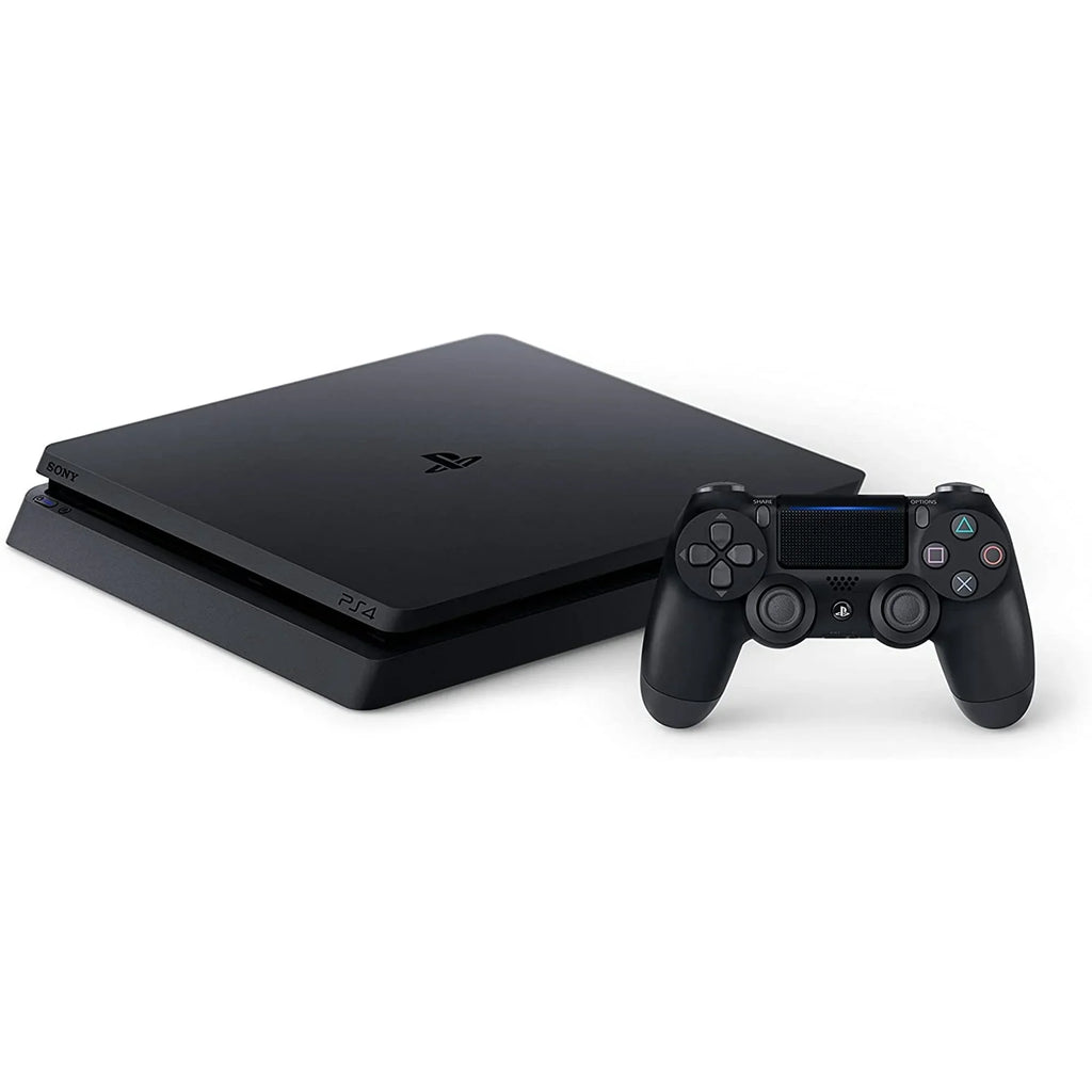 2215B PlayStation 4 Slim 500GB Gaming Console Black, HDMI Cable 2 Controller With BOLT AXTION Cleaning Kit Bundle Like New