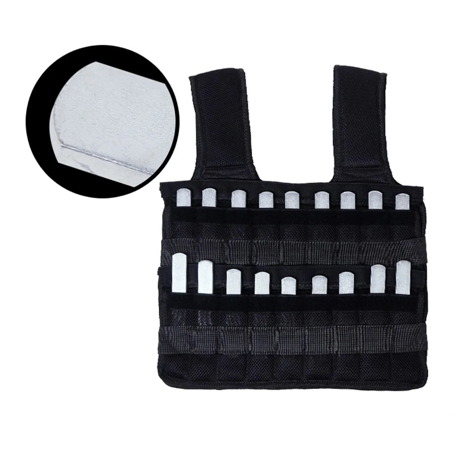 Tnarru Loading Vest Boxing Waistcoat Slim Design Fitness Strength Training Exercise 18 Pockets Empty Clothing Sand Gym Weighted Vest