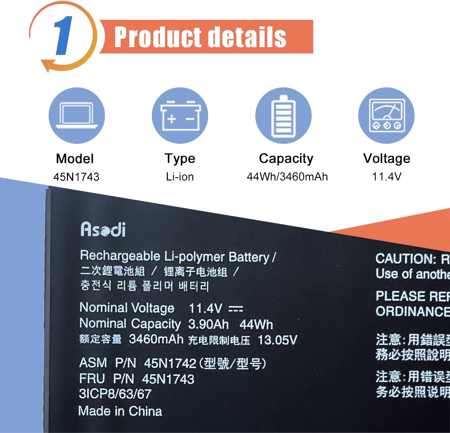 45N1742 Laptop y Compatible with  ThinkPad T550 T550s T560 W550 W550s P50S Series Notebook 45N1740