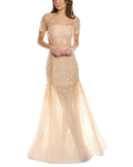 Carolina Herrera womens  Embroidered Gown, 10, Pink