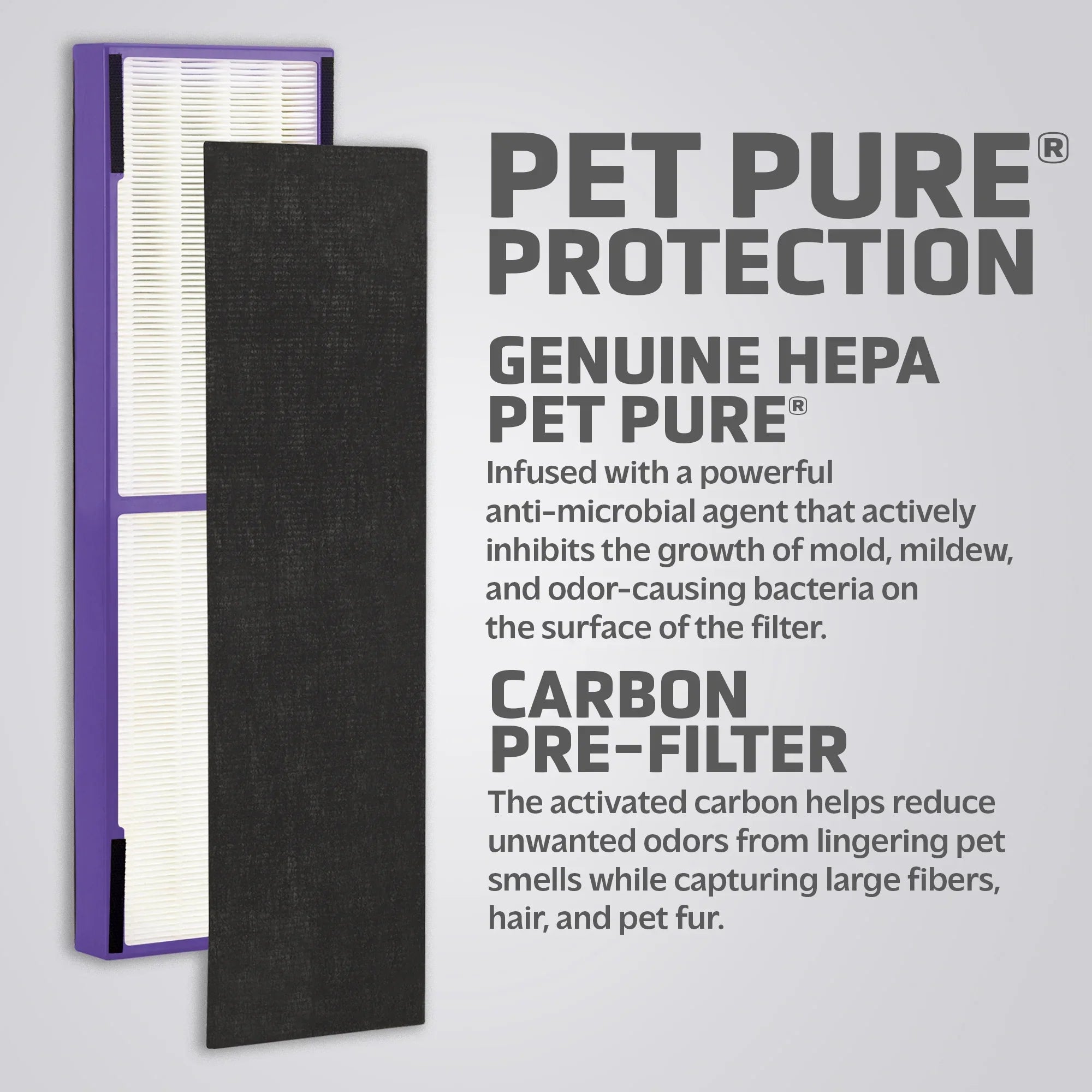 GermGuardian Air Purifier Replacement Filter B, FLT4850PT4PK, HEPA Pet Pure for AC4300, AC4800 and AC4900, 4-Pack, FLT4850PT4PK