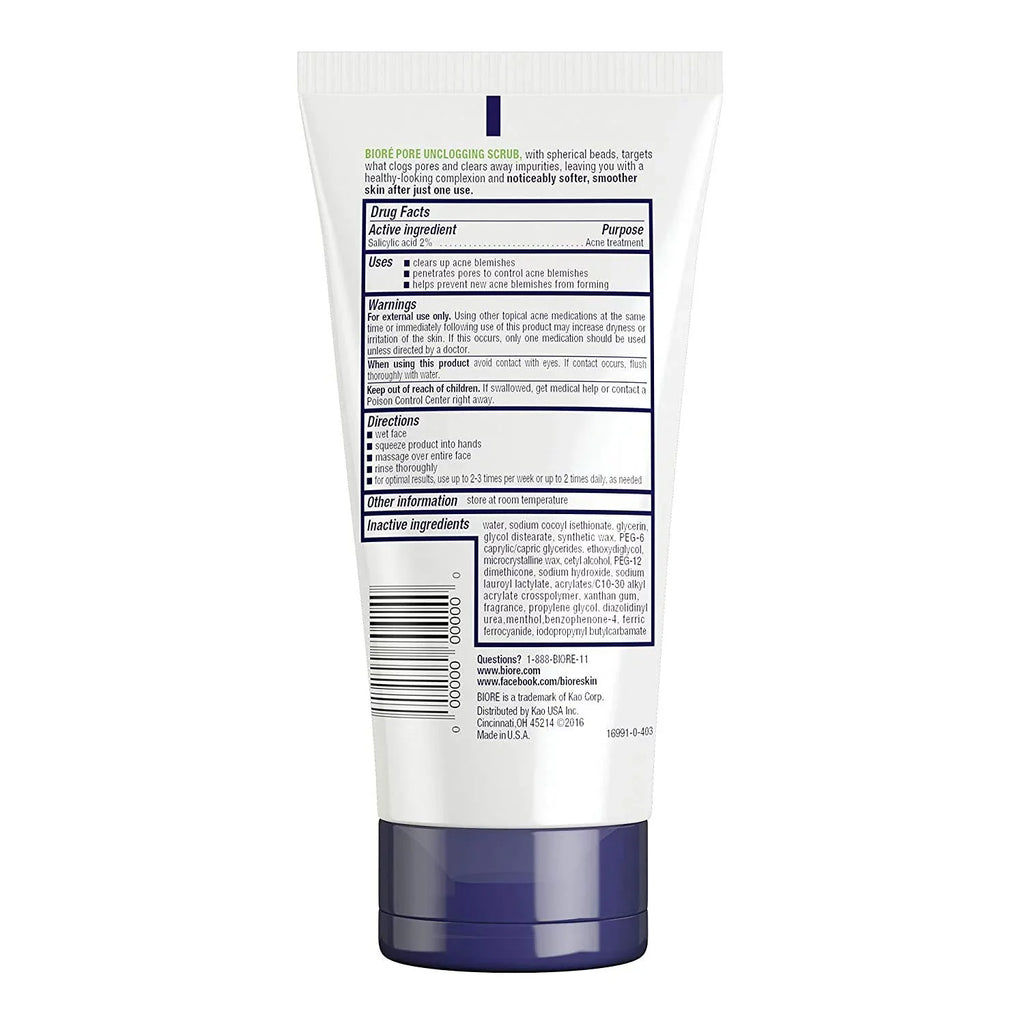 Biore Pore Unclogging Scrub 5 oz (Pack of 2)