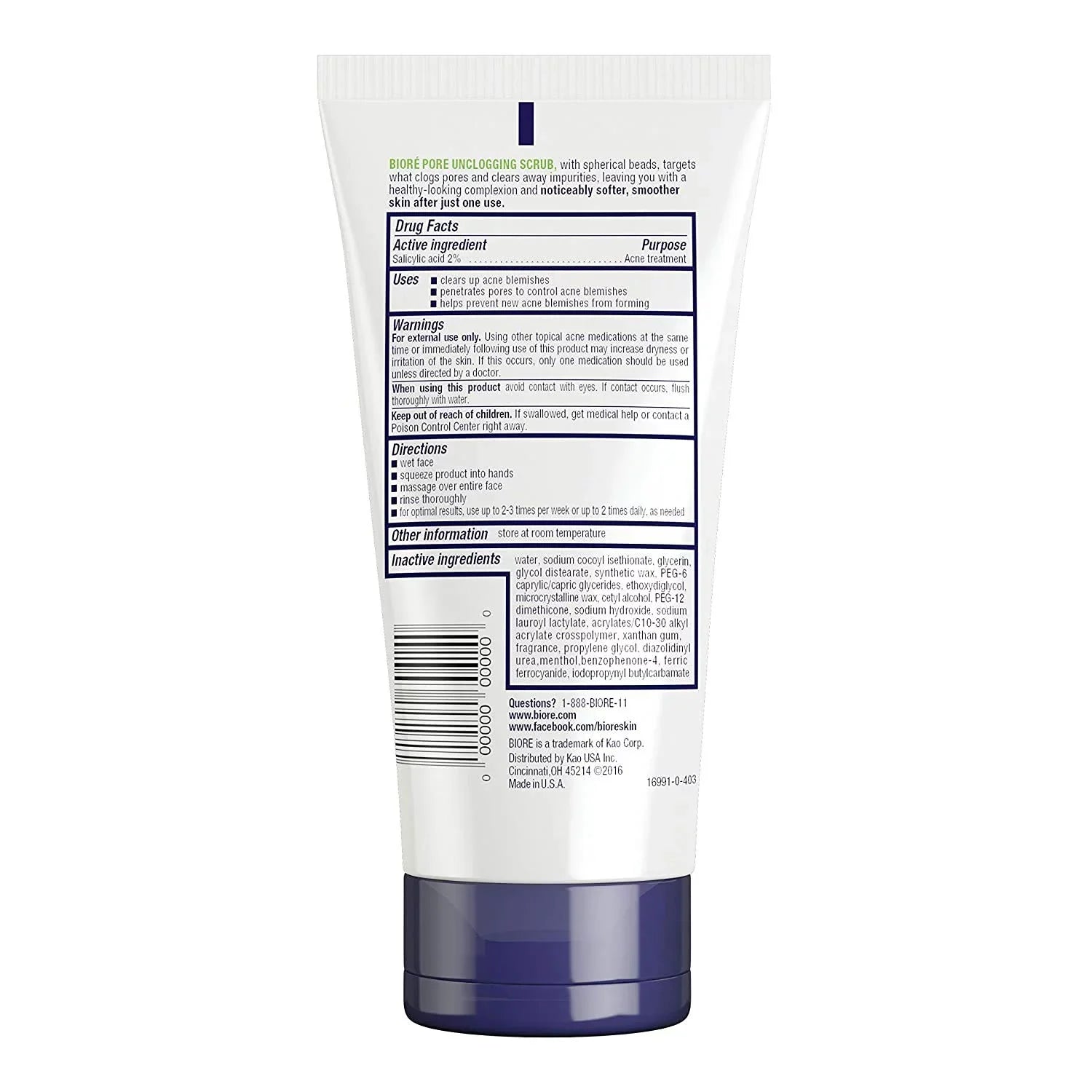 Biore Pore Unclogging Scrub 5 oz (Pack of 2)