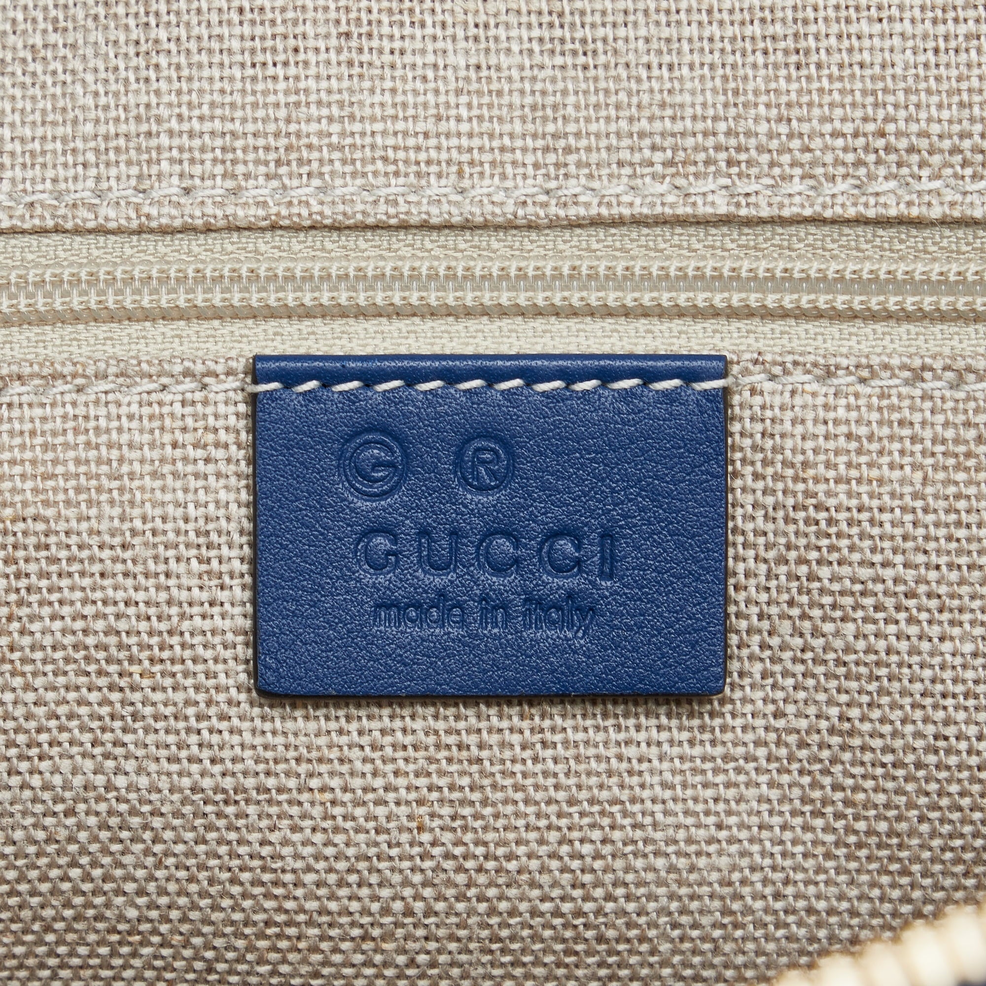 Pre-Owned Authenticated Gucci Medium Microguccissima Dome Satchel Calf Leather Blue Unisex (Good)