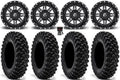 Fuel Lethal 15" Wheels Black 32" Warrior XT Sticky Tires Can-Am Maverick X3 / Honda Pioneer 1000 / Talon