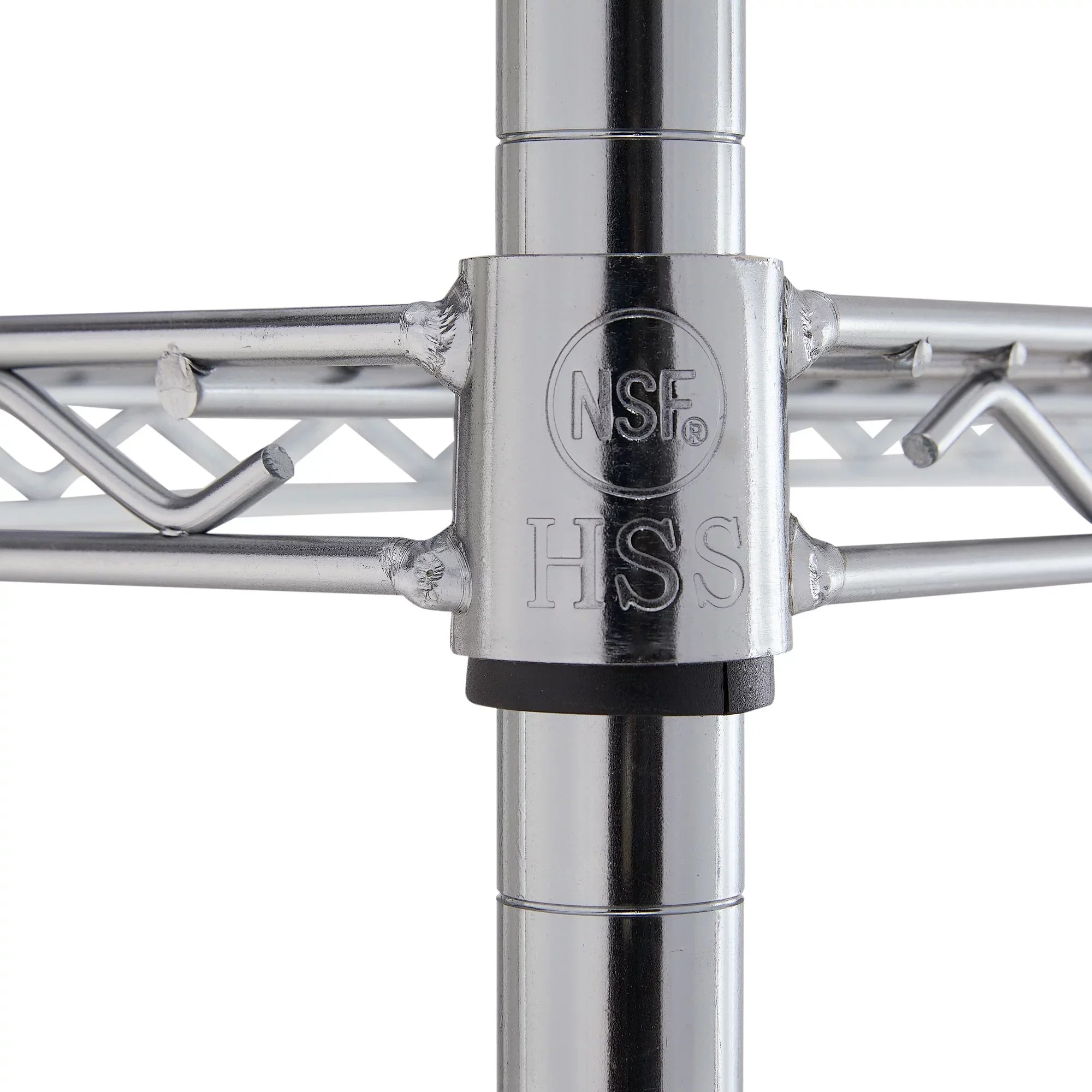 Hyper Tough Steel 4-Tier Storage Shelf Unit 72"H x 60"W x 24"D, 4000lb Total Capacity, Chrome