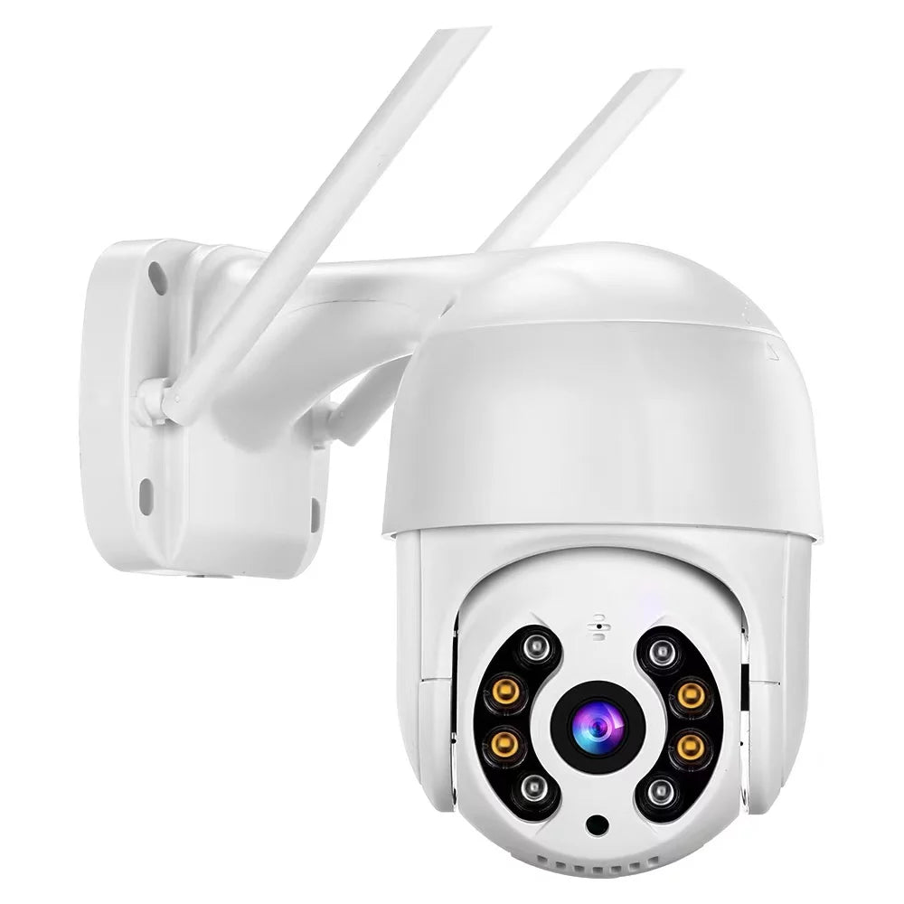 Htovila Outdoor WiFi PTZ Camera, 2MP Wireless WiFi IP Camera Home System with 360° View, Color Night Vision, 2-Way Audio, Motion Detection, Activity Alert, Remote Access, IP66 Waterproof