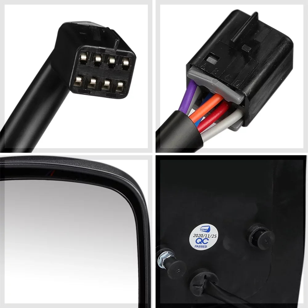 For 2008-2018 Chevy Express/GMC Savana Left Driver Side Door Mirror Heated+Power Operated Rear View Door Espejos with Turn Signal 09 10 11 12 13 14 15 16 17