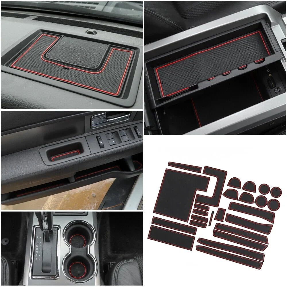 Teledu 25pcs/set Red Non-slip Door Slot Pad Cup Holder Mat