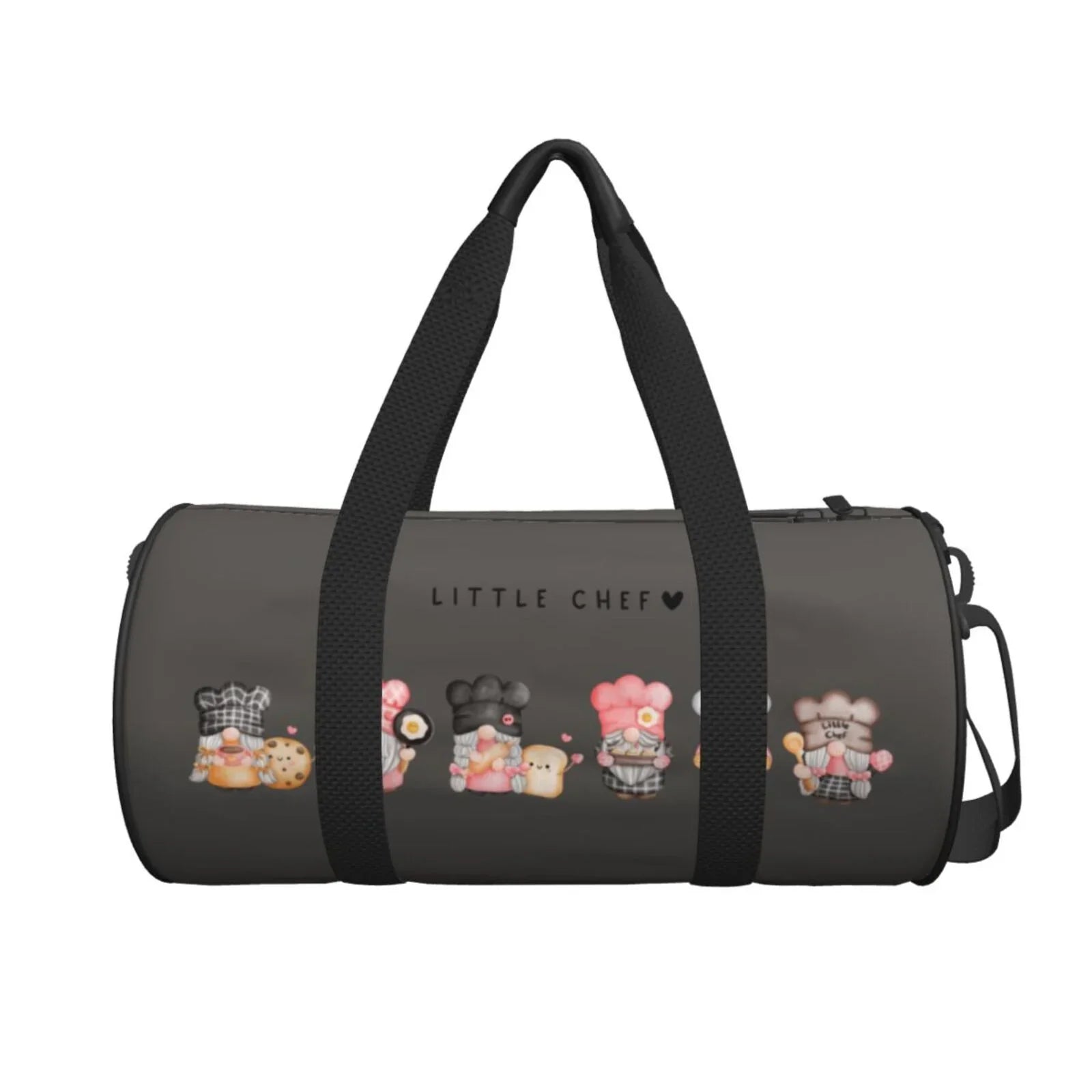 Coaee Baker Gnome Large Capacity Travel Luggage Bag Cylinder Gym Bag Waterproof Sports Bag with Pocket and Compartment