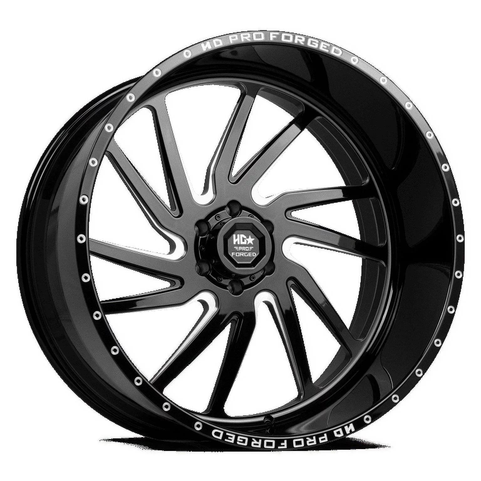 LUXXX HD FORGED LHD PRO 1 HORNET 26X14 6X139.7 -76ET 122.1CB GLOSS BLACK MILLED WHEEL