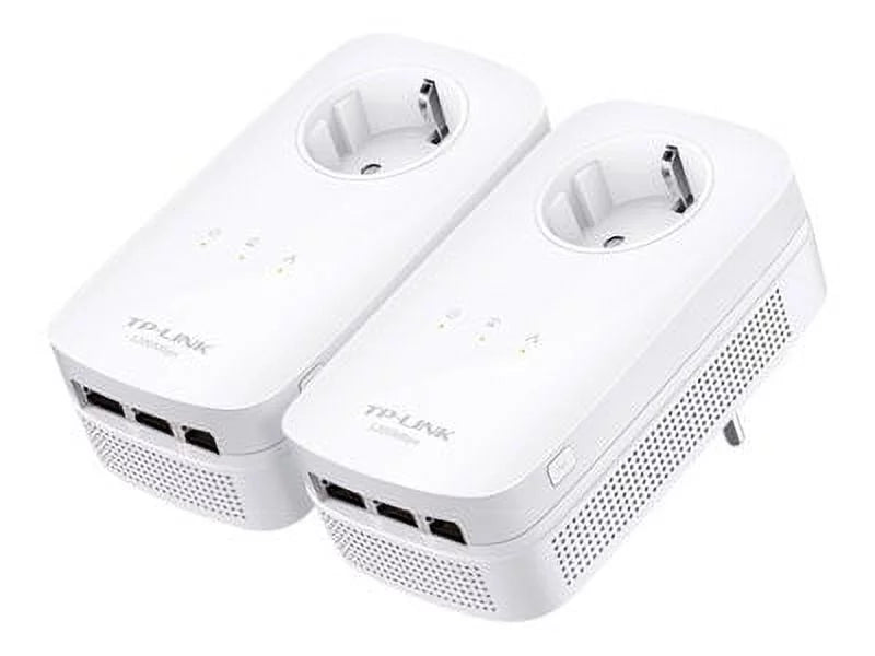 TP Link AV1200 3 Gigabit Port Pass Through Power Line Adapter Home Starter Kit
