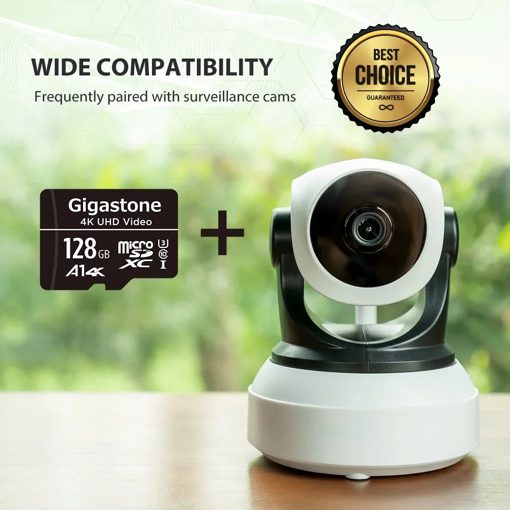 Gigastone 128GB Micro SDXC Card, 4K UHD Video, A1 Class 10, Surveillance Security Cam Action Camera Drone Professional, Dash Cams, 5 Pack (5x128GB)