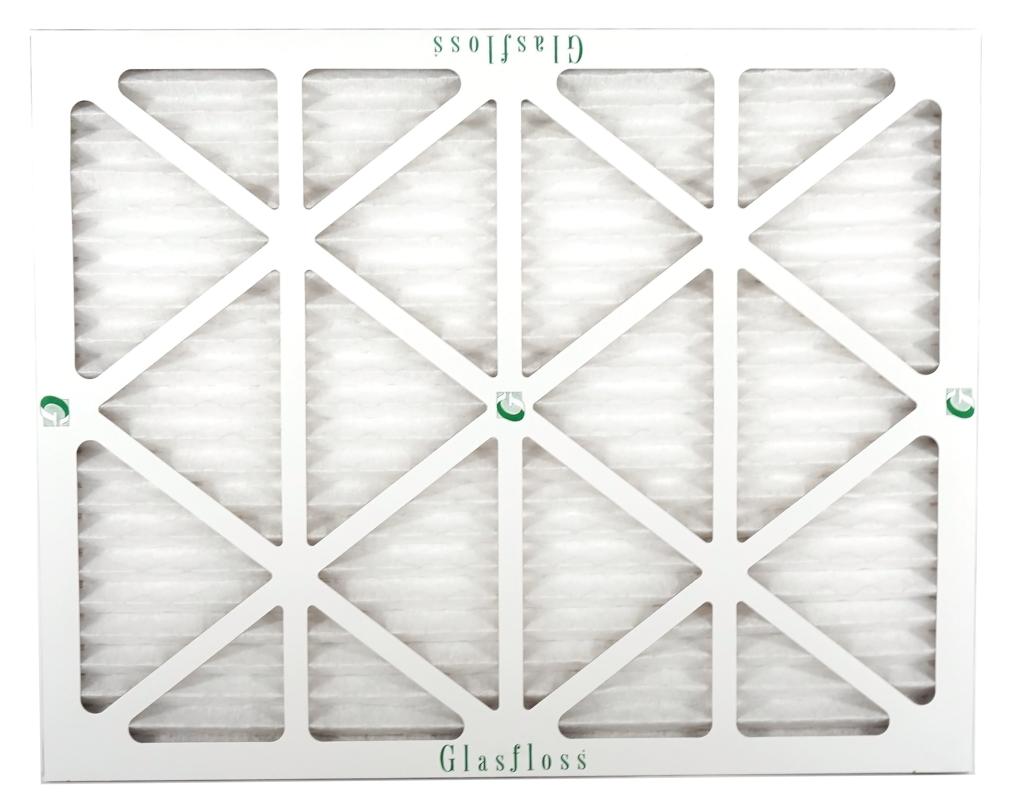 Glasfloss Air Filter 14x25x2 - 2" MERV 10 - (Pack of 12) - Pleated AC or HVAC Air Filter - Furnace Air Filter - Home or Office - Made In The USA.